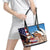 Personalised United States And Australia Leather Tote Bag USA Eagle With Aussie Kangaroo - Wonder Print Shop