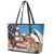 Personalised United States And Australia Leather Tote Bag USA Eagle With Aussie Kangaroo - Wonder Print Shop