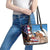 Personalised United States And Australia Leather Tote Bag USA Eagle With Aussie Kangaroo - Wonder Print Shop
