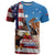 Personalised United States And Australia T Shirt USA Eagle With Aussie Kangaroo - Wonder Print Shop
