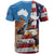 Personalised United States And Australia T Shirt USA Eagle With Aussie Kangaroo - Wonder Print Shop