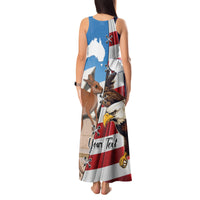 Personalised United States And Australia Tank Maxi Dress USA Eagle With Aussie Kangaroo - Wonder Print Shop