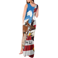 Personalised United States And Australia Tank Maxi Dress USA Eagle With Aussie Kangaroo - Wonder Print Shop