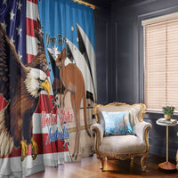 Personalised United States And Australia Window Curtain USA Eagle With Aussie Kangaroo - Wonder Print Shop