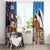 Personalised United States And Australia Window Curtain USA Eagle With Aussie Kangaroo - Wonder Print Shop