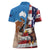 Personalised United States And Australia Women Polo Shirt USA Eagle With Aussie Kangaroo - Wonder Print Shop