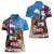 Personalised United States And Australia Women Polo Shirt USA Eagle With Aussie Kangaroo - Wonder Print Shop