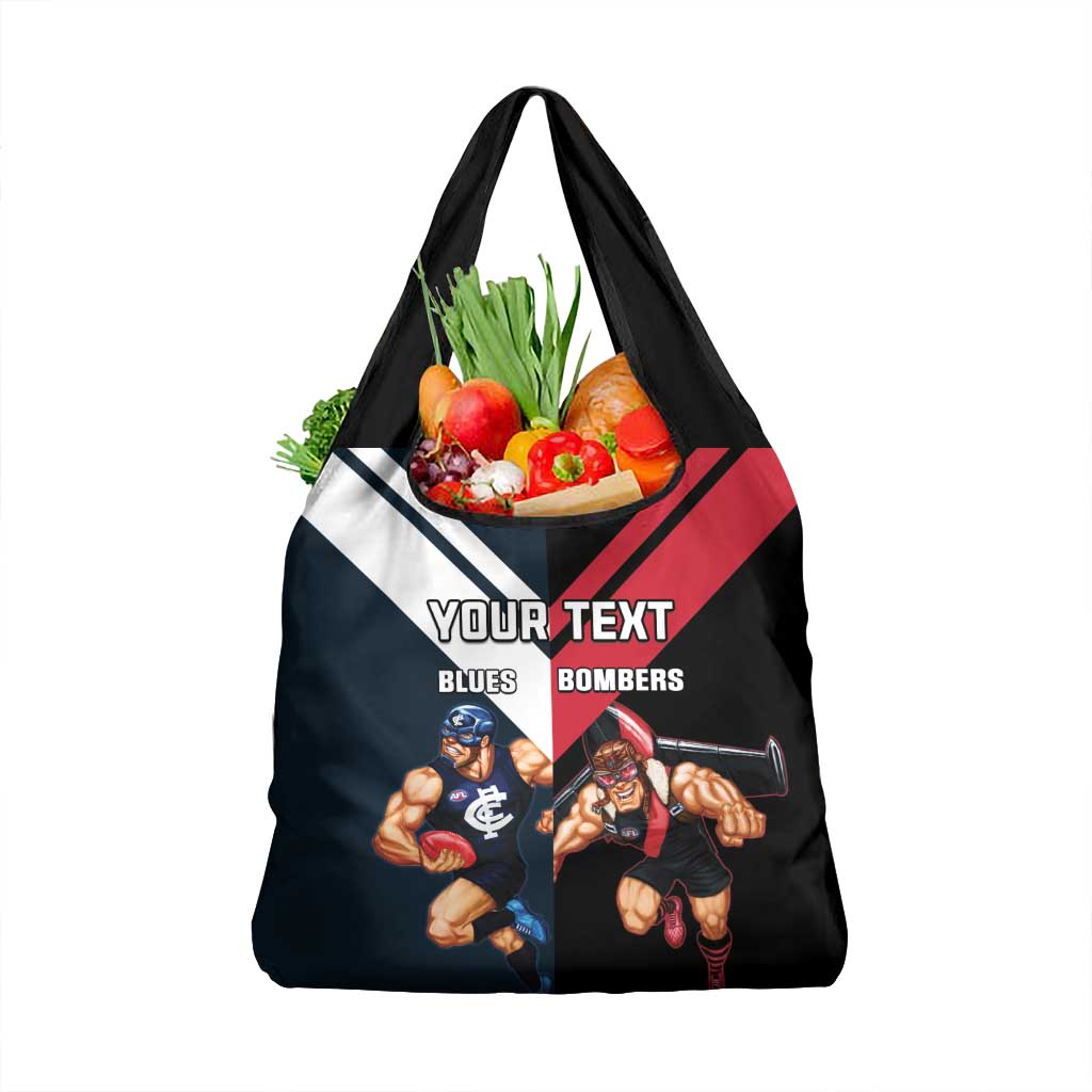 Custom Blues And Bombers Football Grocery Bag Together Sporty
