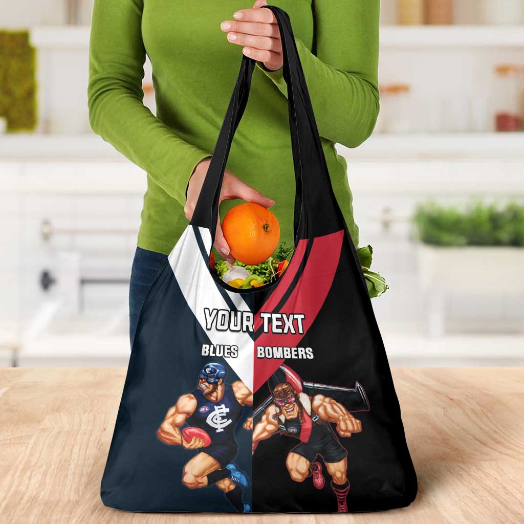 Custom Blues And Bombers Football Grocery Bag Together Sporty