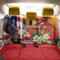 Personalised United States And Papua New Guinea Back Car Seat Cover USA Eagle With PNG Bird Of Paradise - Wonder Print Shop