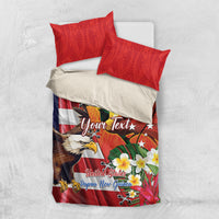 Personalised United States And Papua New Guinea Bedding Set USA Eagle With PNG Bird Of Paradise - Wonder Print Shop