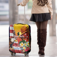 Personalised United States And Papua New Guinea Luggage Cover USA Eagle With PNG Bird Of Paradise - Wonder Print Shop