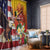Personalised United States And Papua New Guinea Window Curtain USA Eagle With PNG Bird Of Paradise - Wonder Print Shop
