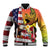 Personalised United States And Hawaii Baseball Jacket USA Eagle With Hawaiian Shark Tattoo - Wonder Print Shop
