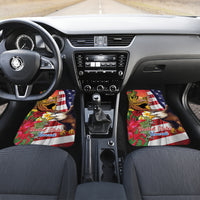 Personalised United States And Hawaii Car Mats USA Eagle With Hawaiian Shark Tattoo - Wonder Print Shop