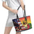 Personalised United States And Hawaii Leather Tote Bag USA Eagle With Hawaiian Shark Tattoo - Wonder Print Shop