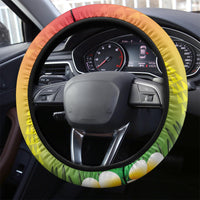 United States And Hawaii Steering Wheel Cover USA Eagle With Hawaiian Shark Tattoo - Wonder Print Shop