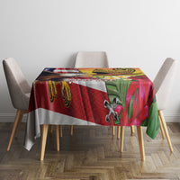 Personalised United States And Hawaii Tablecloth USA Eagle With Hawaiian Shark Tattoo - Wonder Print Shop