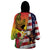 Personalised United States And Hawaii Wearable Blanket Hoodie USA Eagle With Hawaiian Shark Tattoo - Wonder Print Shop