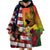 Personalised United States And Hawaii Wearable Blanket Hoodie USA Eagle With Hawaiian Shark Tattoo - Wonder Print Shop