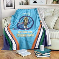Personalised India Cricket Blanket 2025 Men In Blue 3rd Champions Proud
