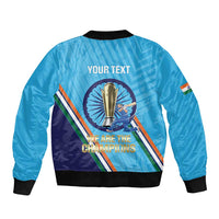 Personalised India Cricket Bomber Jacket 2025 Men In Blue 3rd Champions Proud