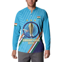 Personalised India Cricket Button Sweatshirt 2025 Men In Blue 3rd Champions Proud