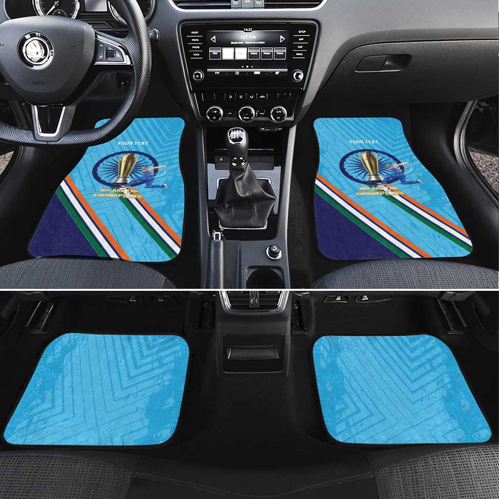 Personalised India Cricket Car Mats 2025 Men In Blue 3rd Champions Proud