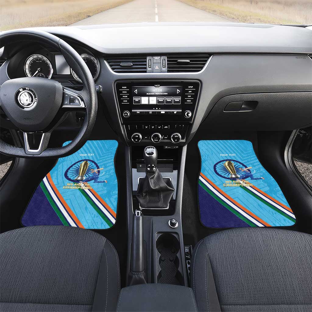 Personalised India Cricket Car Mats 2025 Men In Blue 3rd Champions Proud