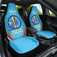 Personalised India Cricket Car Seat Cover 2025 Men In Blue 3rd Champions Proud
