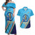 Personalised India Cricket Couples Matching Off Shoulder Maxi Dress and Hawaiian Shirt 2025 Men In Blue 3rd Champions Proud