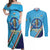 Personalised India Cricket Couples Matching Off Shoulder Maxi Dress and Long Sleeve Button Shirt 2025 Men In Blue 3rd Champions Proud