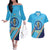 Personalised India Cricket Couples Matching Off The Shoulder Long Sleeve Dress and Hawaiian Shirt 2025 Men In Blue 3rd Champions Proud