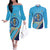 Personalised India Cricket Couples Matching Off The Shoulder Long Sleeve Dress and Long Sleeve Button Shirt 2025 Men In Blue 3rd Champions Proud
