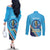 Personalised India Cricket Couples Matching Off The Shoulder Long Sleeve Dress and Long Sleeve Button Shirt 2025 Men In Blue 3rd Champions Proud