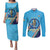 Personalised India Cricket Couples Matching Puletasi and Long Sleeve Button Shirt 2025 Men In Blue 3rd Champions Proud
