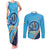 Personalised India Cricket Couples Matching Tank Maxi Dress and Long Sleeve Button Shirt 2025 Men In Blue 3rd Champions Proud
