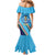 Personalised India Cricket Family Matching Mermaid Dress and Hawaiian Shirt 2025 Men In Blue 3rd Champions Proud