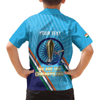 Personalised India Cricket Family Matching Tank Maxi Dress and Hawaiian Shirt 2025 Men In Blue 3rd Champions Proud