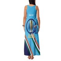 Personalised India Cricket Family Matching Tank Maxi Dress and Hawaiian Shirt 2025 Men In Blue 3rd Champions Proud