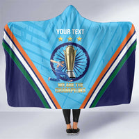 Personalised India Cricket Hooded Blanket 2025 Men In Blue 3rd Champions Proud