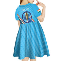 Personalised India Cricket Kid Short Sleeve Dress 2025 Men In Blue 3rd Champions Proud