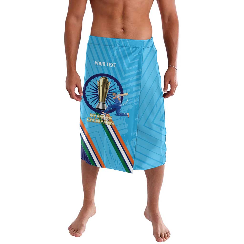 Personalised India Cricket Lavalava 2025 Men In Blue 3rd Champions Proud