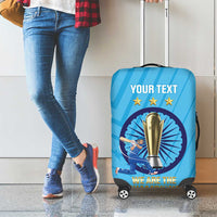 Personalised India Cricket Luggage Cover 2025 Men In Blue 3rd Champions Proud