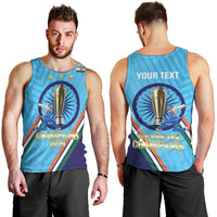 Personalised India Cricket Men Tank Top 2025 Men In Blue 3rd Champions Proud