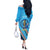 Personalised India Cricket Off The Shoulder Long Sleeve Dress 2025 Men In Blue 3rd Champions Proud