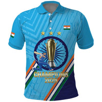 Personalised India Cricket Polo Shirt 2025 Men In Blue 3rd Champions Proud