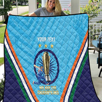 Personalised India Cricket Quilt 2025 Men In Blue 3rd Champions Proud
