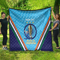 Personalised India Cricket Quilt 2025 Men In Blue 3rd Champions Proud