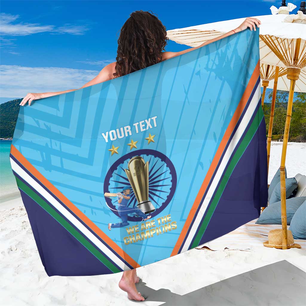 Personalised India Cricket Sarong 2025 Men In Blue 3rd Champions Proud